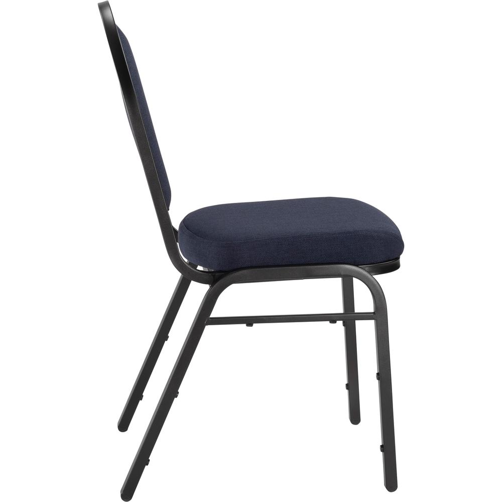 NPS® 9200 Series Premium Fabric Upholstered Stack Chair, Midnight Blue Seat/ Black Sandtex Frame. Picture 3