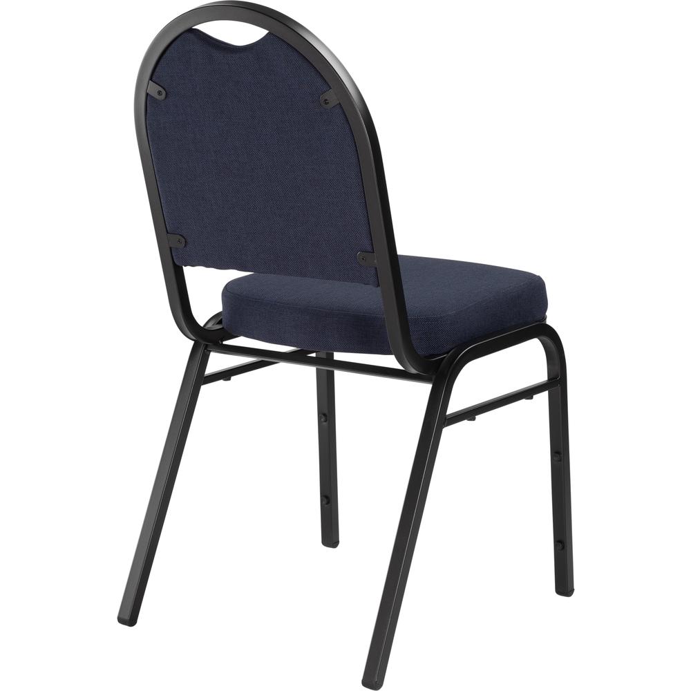 NPS® 9200 Series Premium Fabric Upholstered Stack Chair, Midnight Blue Seat/ Black Sandtex Frame. Picture 4