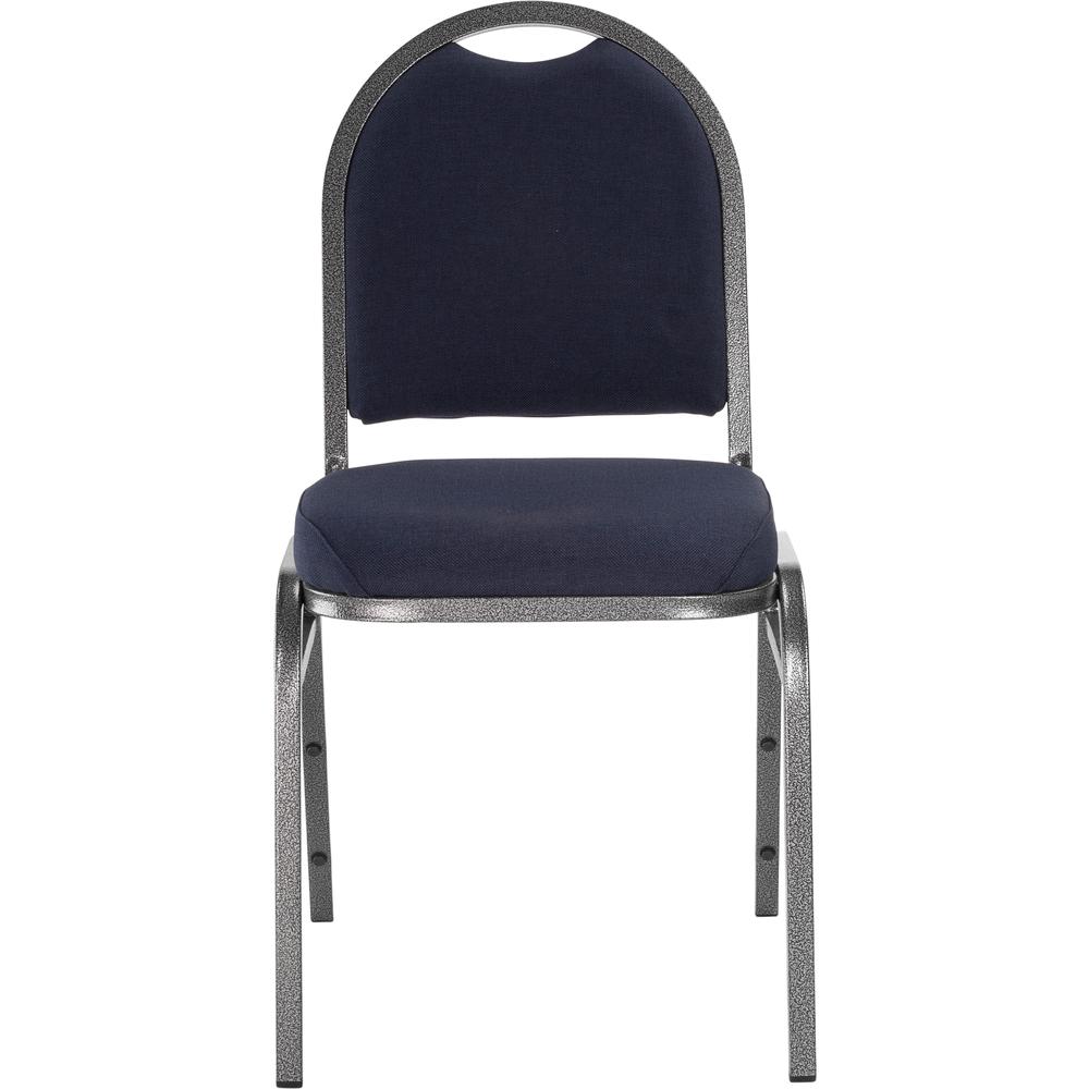 NPS® 9200 Series Premium Fabric Upholstered Stack Chair, Midnight Blue Seat/ Silvervein Frame. Picture 2