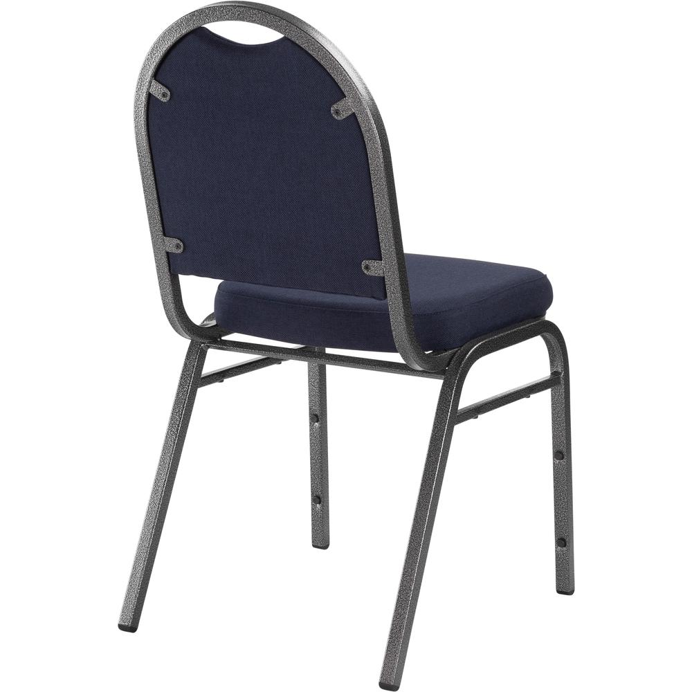 NPS® 9200 Series Premium Fabric Upholstered Stack Chair, Midnight Blue Seat/ Silvervein Frame. Picture 4