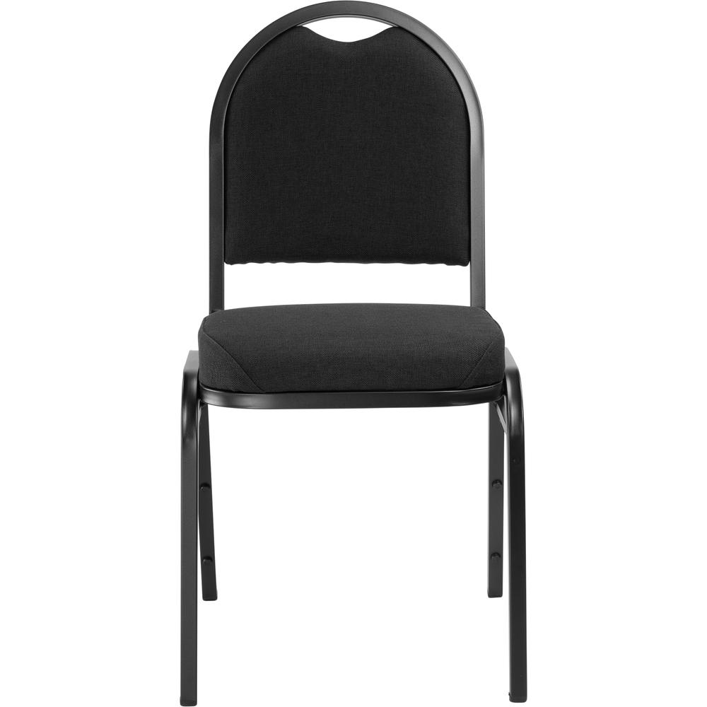 NPS® 9200 Series Premium Fabric Upholstered Stack Chair, Ebony Black Seat/ Black Sandtex Frame. Picture 2
