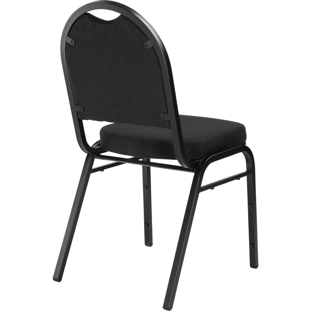 NPS® 9200 Series Premium Fabric Upholstered Stack Chair, Ebony Black Seat/ Black Sandtex Frame. Picture 4