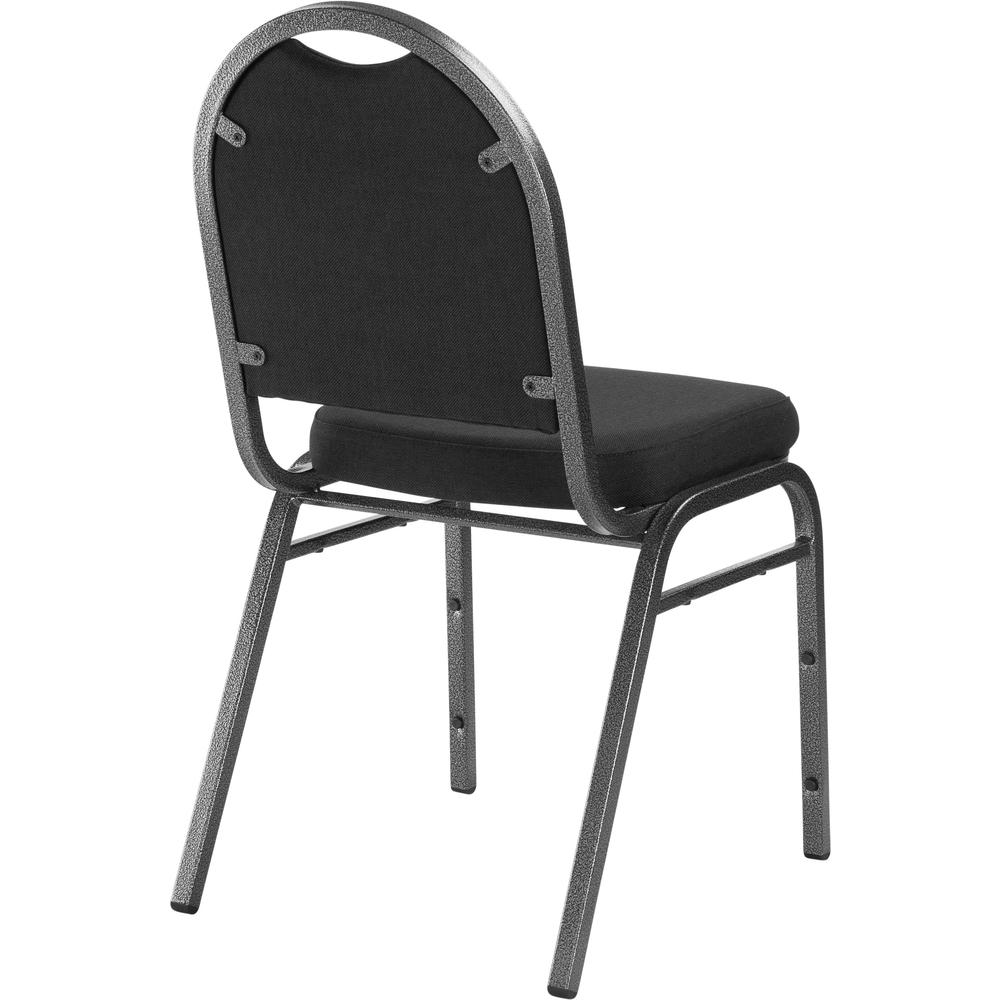 NPS® 9200 Series Premium Fabric Upholstered Stack Chair, Ebony Black Seat/ Silvervein Frame. Picture 4