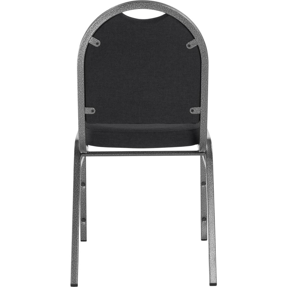 NPS® 9200 Series Premium Fabric Upholstered Stack Chair, Ebony Black Seat/ Silvervein Frame. Picture 5