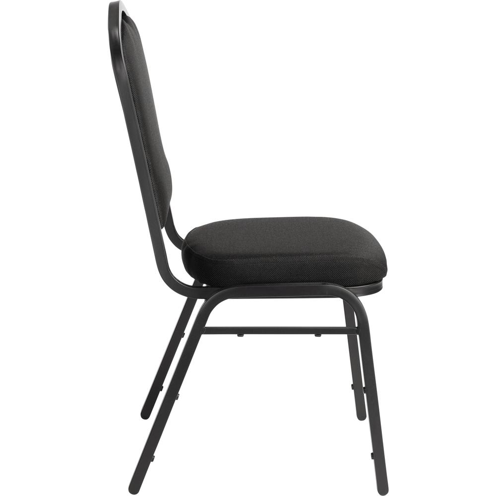 NPS® 9300 Series Deluxe Fabric Upholstered Stack Chair, Ebony Black Seat/Black Sandtex Frame. Picture 3