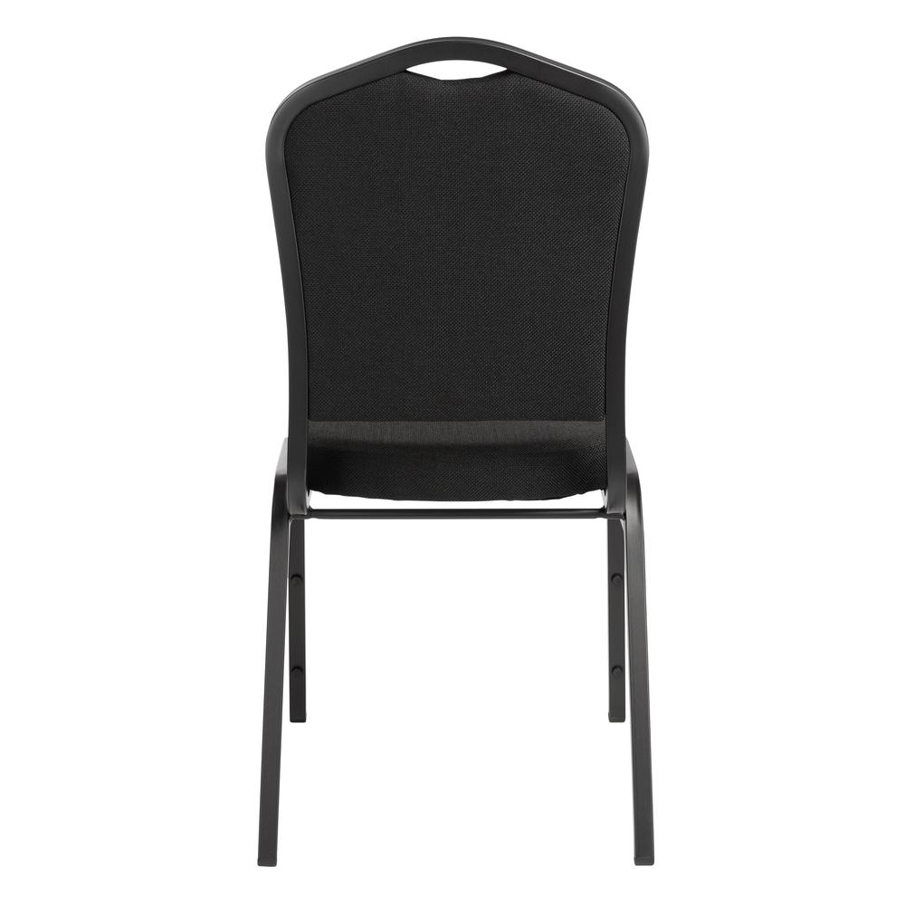 NPS® 9300 Series Deluxe Fabric Upholstered Stack Chair, Ebony Black Seat/Black Sandtex Frame. Picture 5
