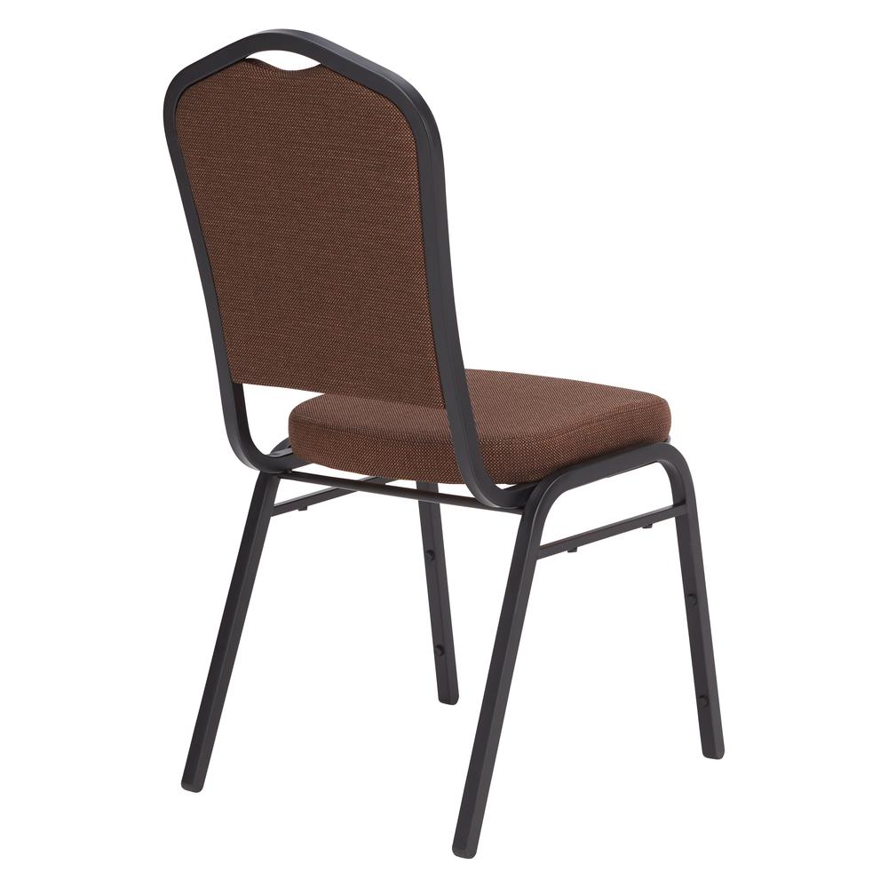 NPS® 9300 Series Deluxe Fabric Upholstered Stack Chair, Natural Chocolatier Seat/Black Sandtex Frame. Picture 3