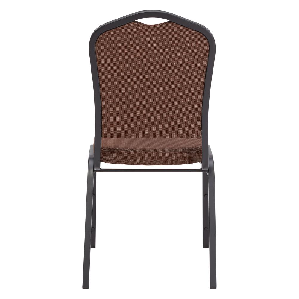 NPS® 9300 Series Deluxe Fabric Upholstered Stack Chair, Natural Chocolatier Seat/Black Sandtex Frame. Picture 4