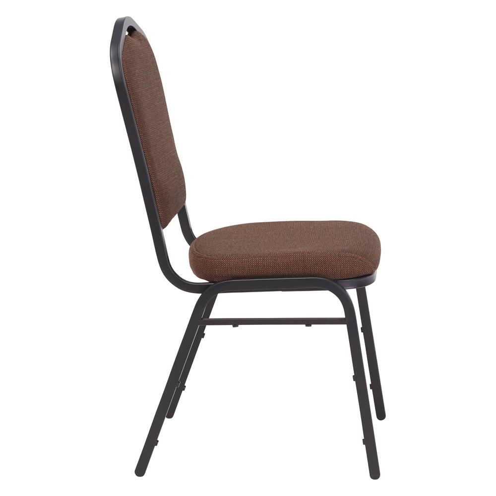 NPS® 9300 Series Deluxe Fabric Upholstered Stack Chair, Natural Chocolatier Seat/Black Sandtex Frame. Picture 5