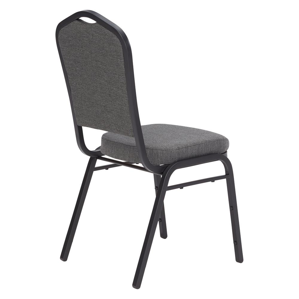 NPS® 9300 Series Deluxe Fabric Upholstered Stack Chair, Natural Greystone Seat/Black Sandtex Frame. Picture 3