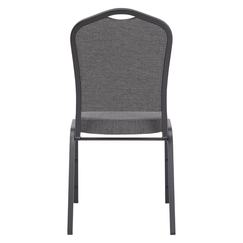 NPS® 9300 Series Deluxe Fabric Upholstered Stack Chair, Natural Greystone Seat/Black Sandtex Frame. Picture 4