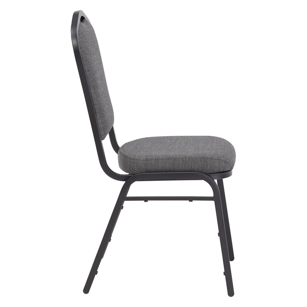 NPS® 9300 Series Deluxe Fabric Upholstered Stack Chair, Natural Greystone Seat/Black Sandtex Frame. Picture 5