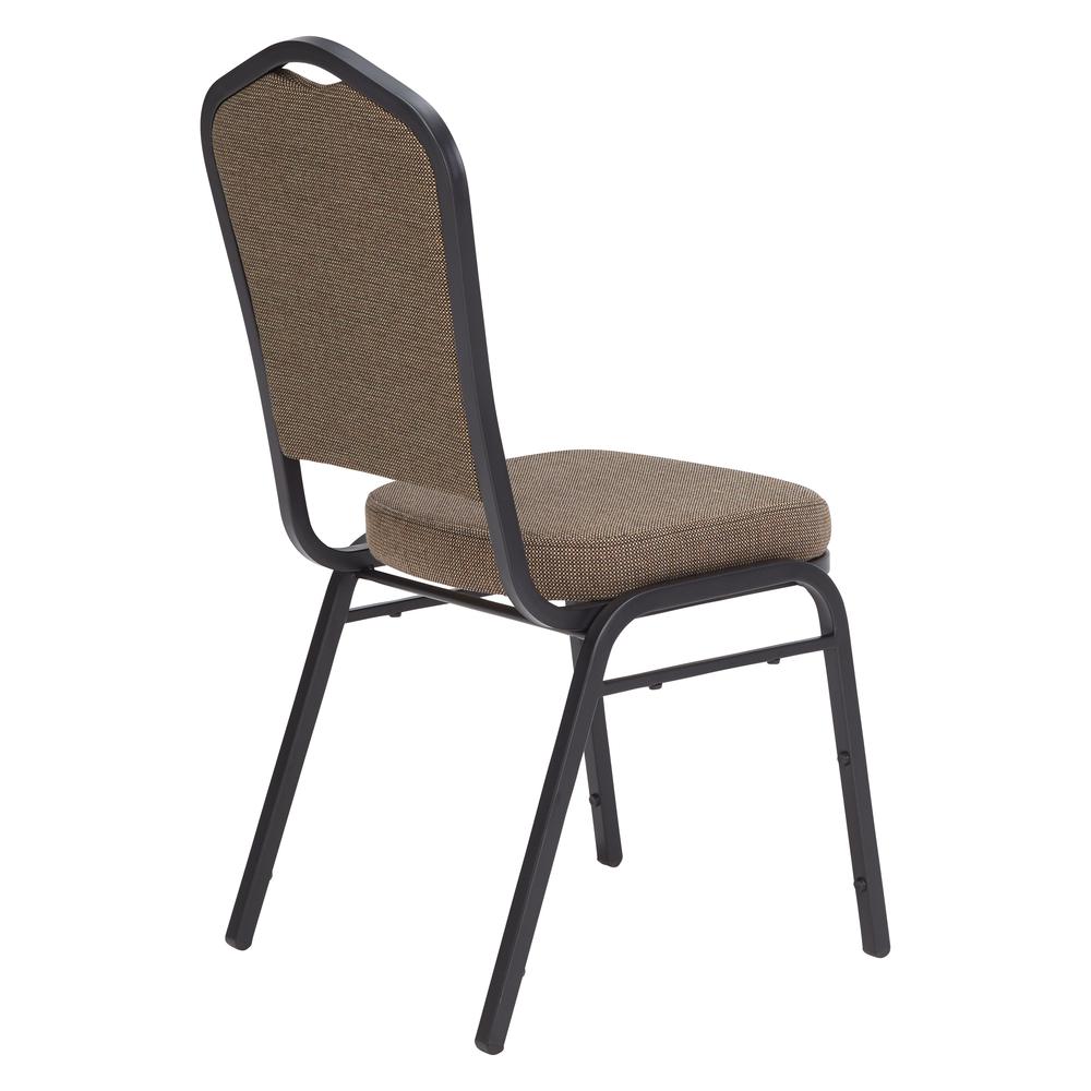 NPS® 9300 Series Deluxe Fabric Upholstered Stack Chair, Natural Taupe Seat/Black Sandtex Frame. Picture 3