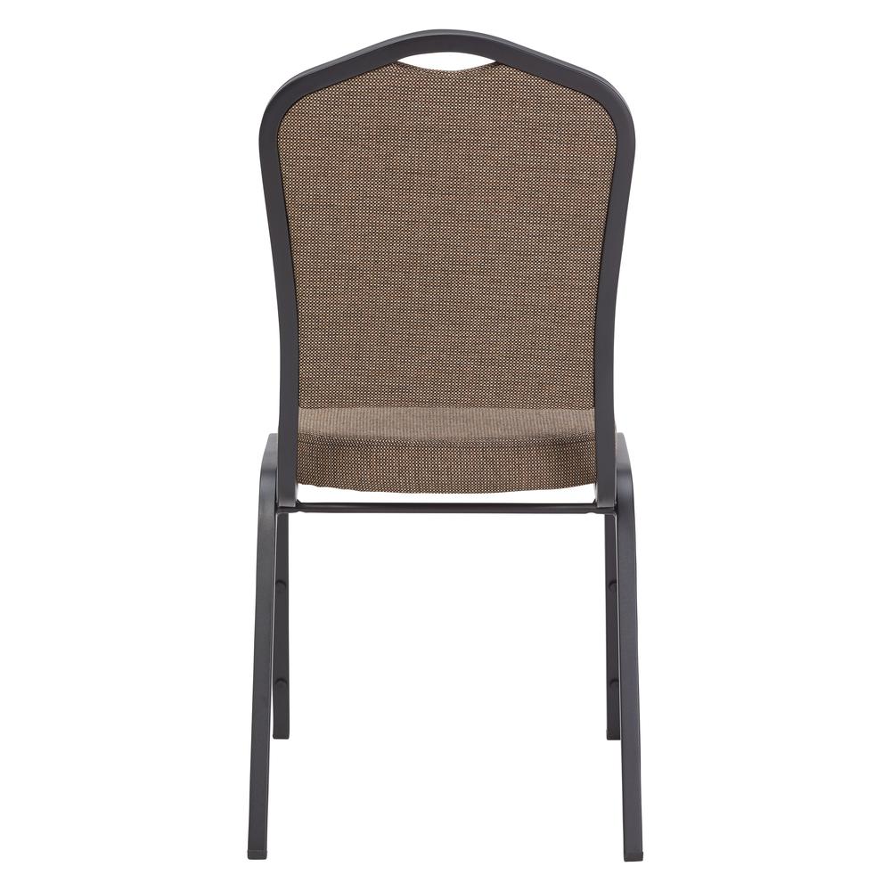 NPS® 9300 Series Deluxe Fabric Upholstered Stack Chair, Natural Taupe Seat/Black Sandtex Frame. Picture 4
