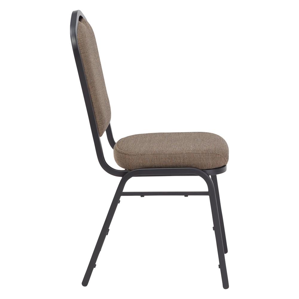 NPS® 9300 Series Deluxe Fabric Upholstered Stack Chair, Natural Taupe Seat/Black Sandtex Frame. Picture 5