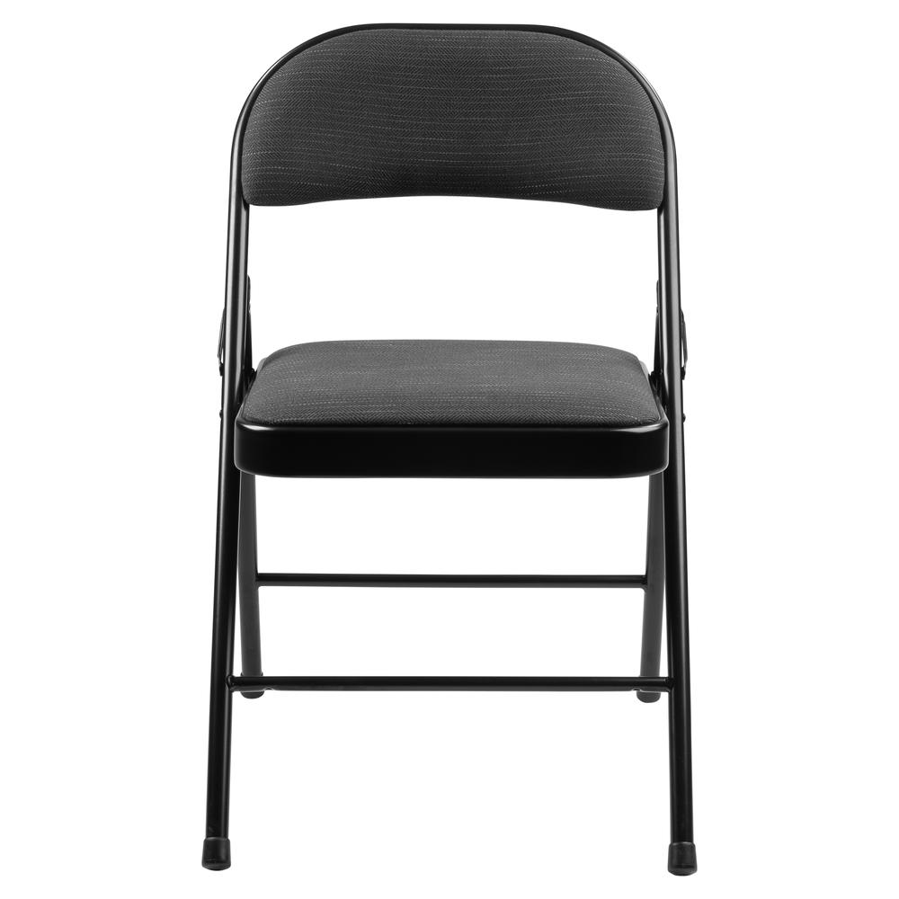 Commercialine® 900 Series Fabric Padded Folding Chair, Star Trail Black  (Pack of 4). Picture 2