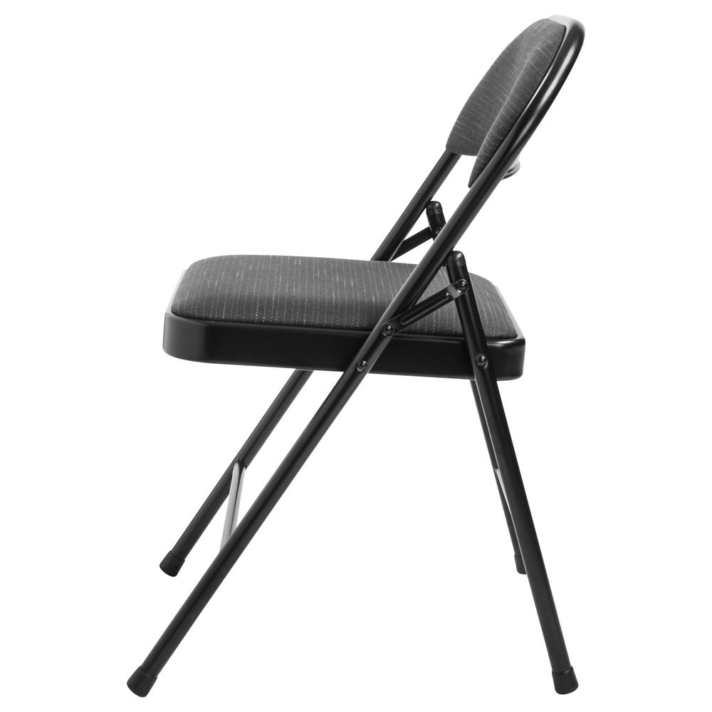 Commercialine® 900 Series Fabric Padded Folding Chair, Star Trail Black  (Pack of 4). Picture 4