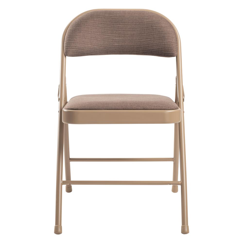 Commercialine® 900 Series Fabric Padded Folding Chair, Star Trail Brown (Pack of 4). Picture 2