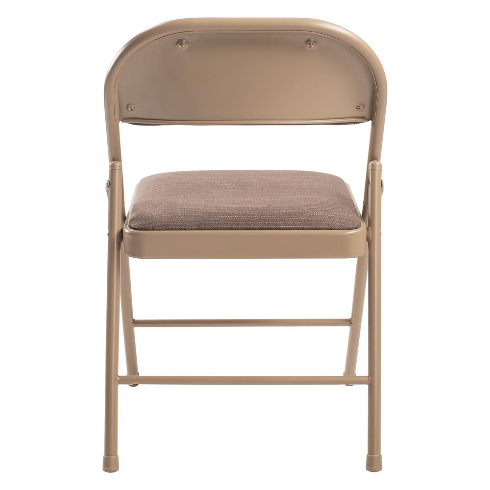 Commercialine® 900 Series Fabric Padded Folding Chair, Star Trail Brown (Pack of 4). Picture 5