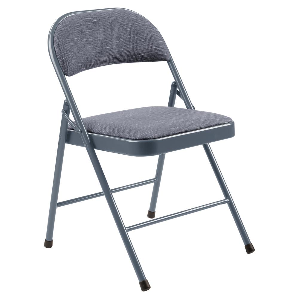 Commercialine® 900 Series Fabric Padded Folding Chair, Star Trail Blue (Pack of 4). Picture 1