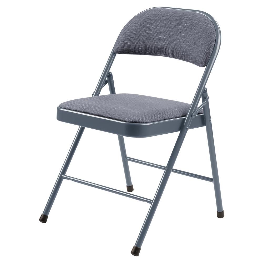 Commercialine® 900 Series Fabric Padded Folding Chair, Star Trail Blue (Pack of 4). Picture 2