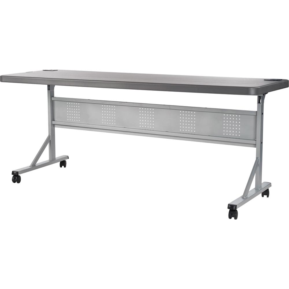 NPS® 24" x 72" Flip-N-Store Training Table, Charcoal Slate. Picture 3