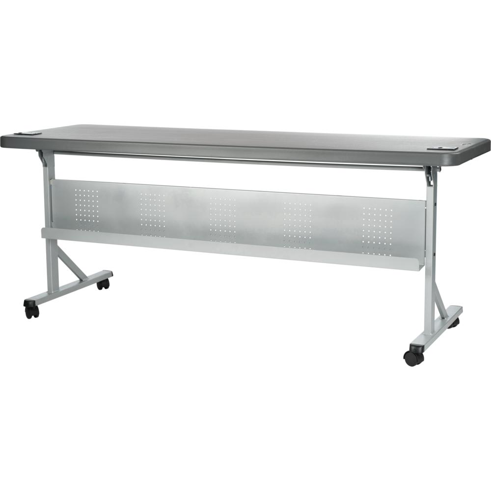 NPS® 24" x 72" Flip-N-Store Training Table, Charcoal Slate. Picture 5