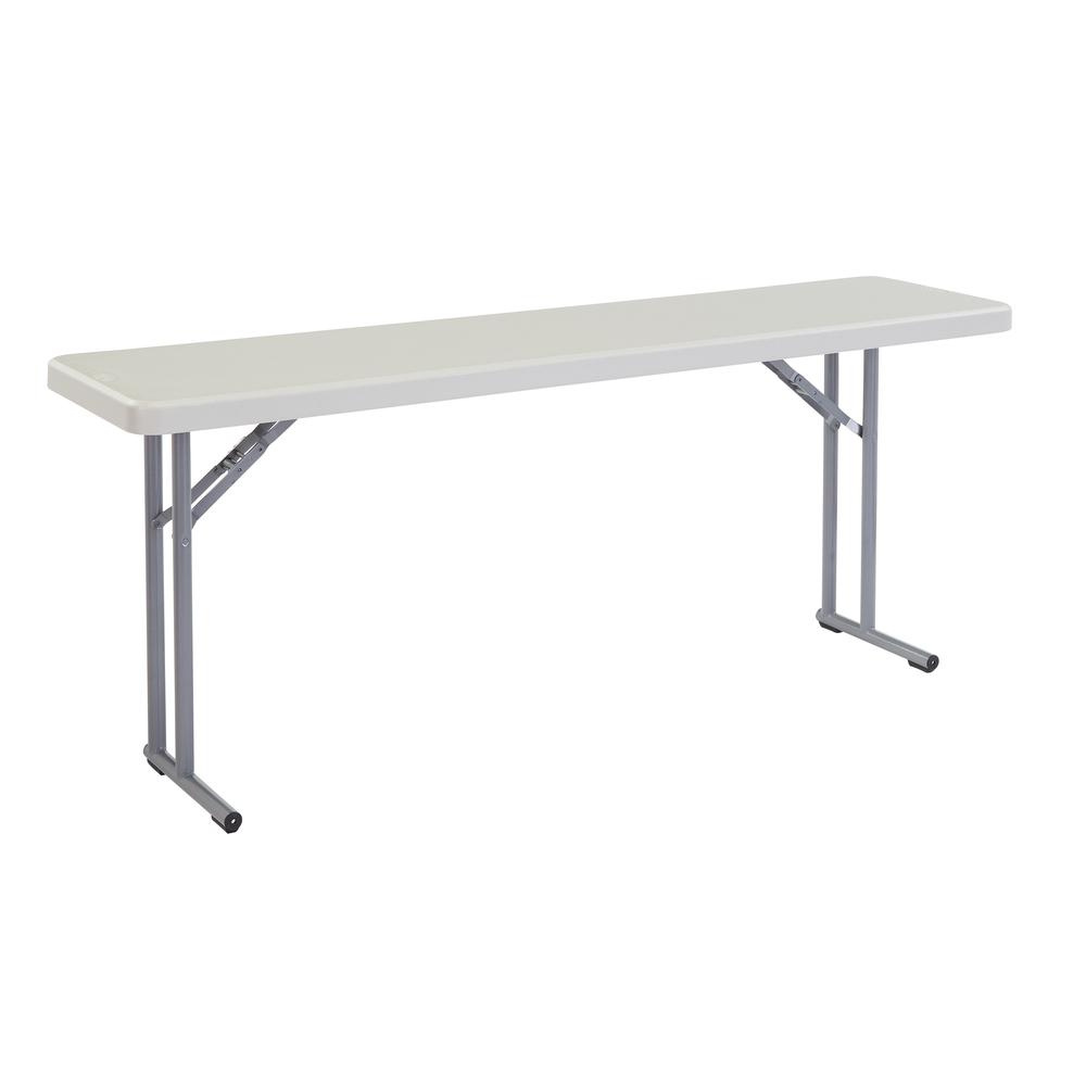 NPS® 18" x 72" Heavy Duty Seminar Folding Table, Speckled Grey. Picture 1