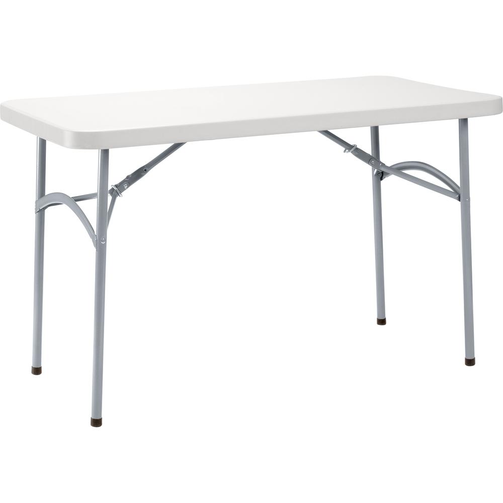 NPS® 24" x 48" Heavy Duty Folding Table, Speckled Gray. Picture 1