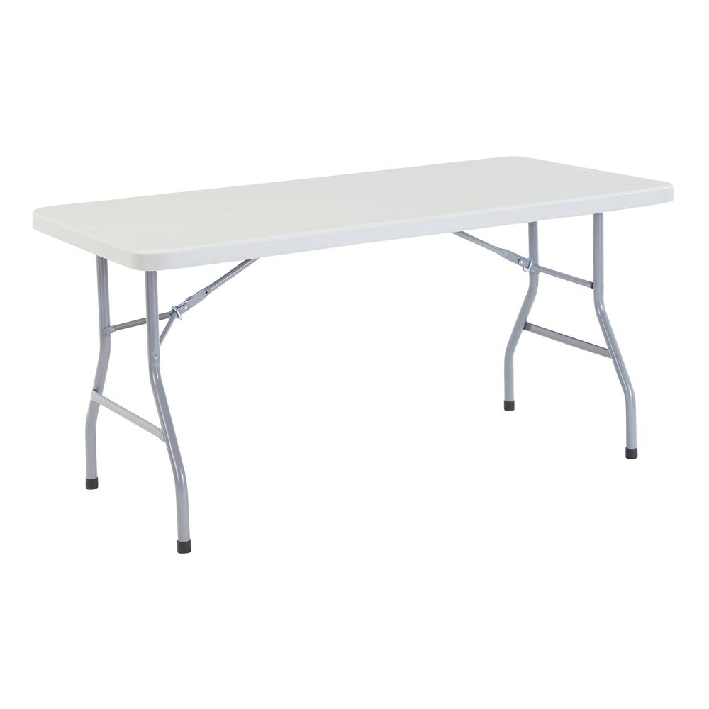 NPS® 30" x 60" Heavy Duty Folding Table, Speckled Gray. Picture 1