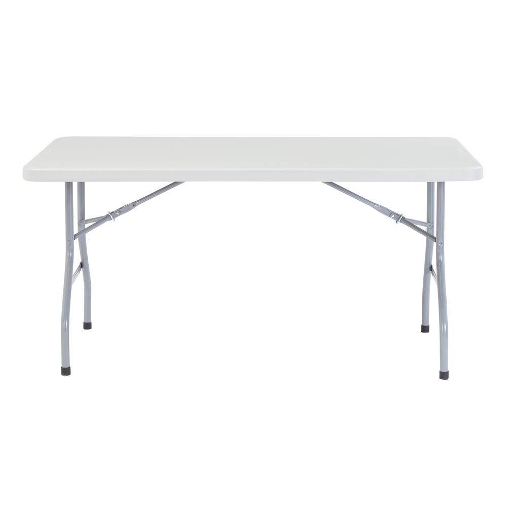 NPS® 30" x 60" Heavy Duty Folding Table, Speckled Gray. Picture 2