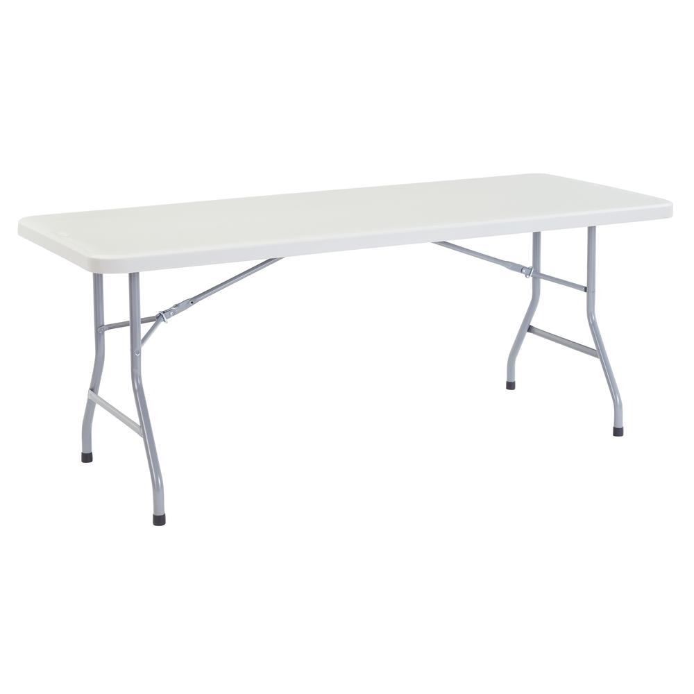NPS® 30" x 72" Heavy Duty Folding Table, Speckled Gray. Picture 1