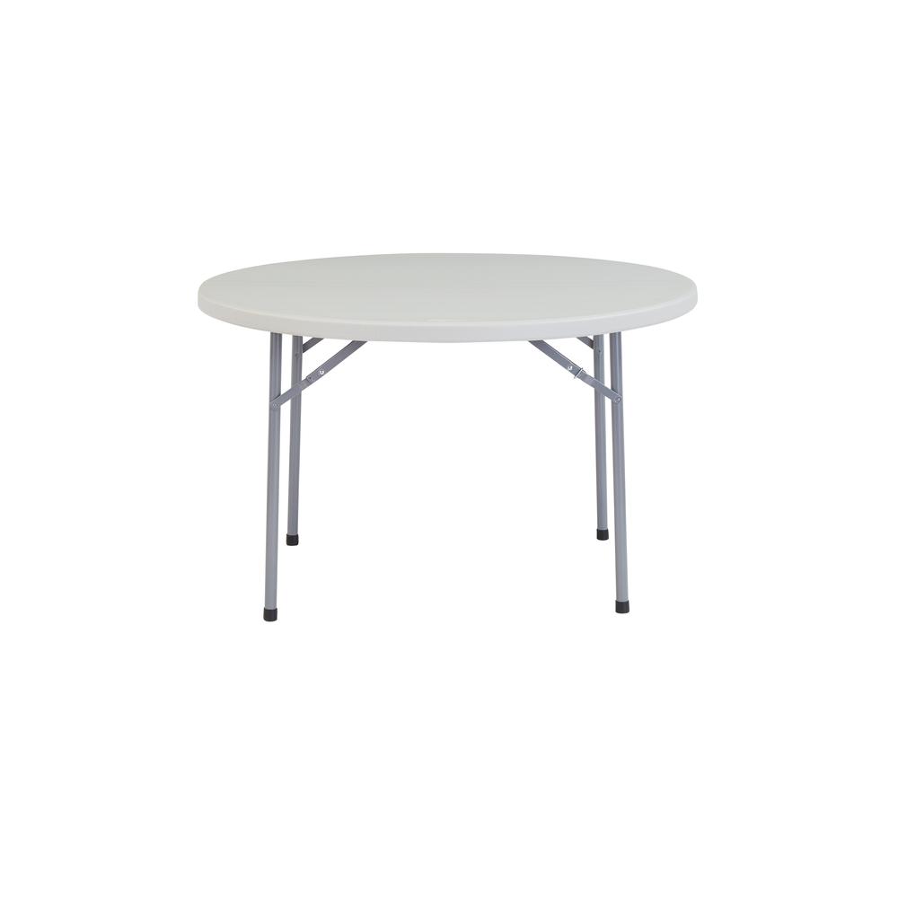 NPS® 48" Heavy Duty Round Folding Table, Speckled Grey. Picture 1