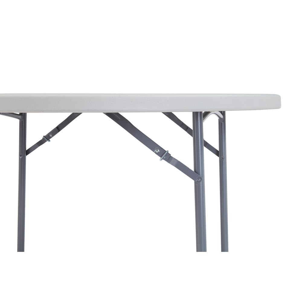 NPS® 48" Heavy Duty Round Folding Table, Speckled Grey. Picture 3