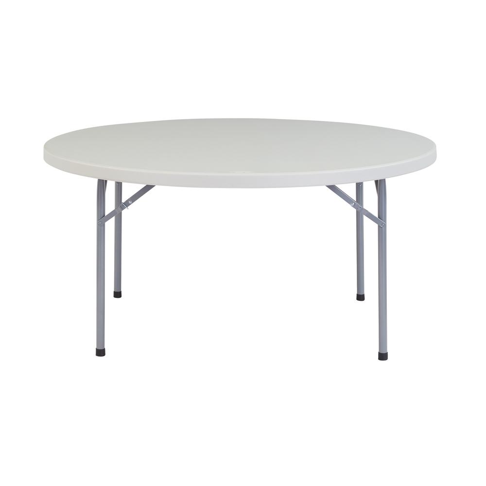 NPS® 60" Heavy Duty Round Folding Table, Speckled Grey. Picture 1