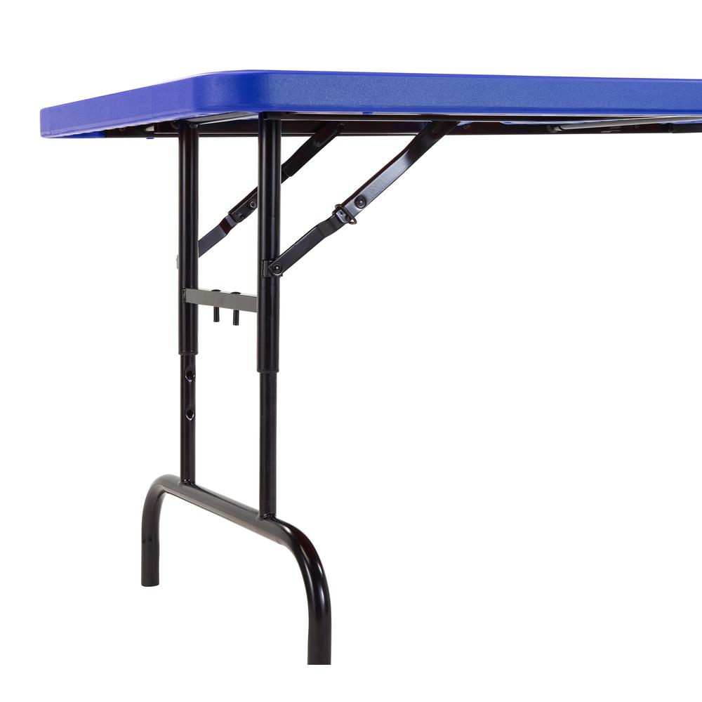 NPS® 30" x 72" Height Adjustable Heavy Duty Folding Table, Blue. Picture 4