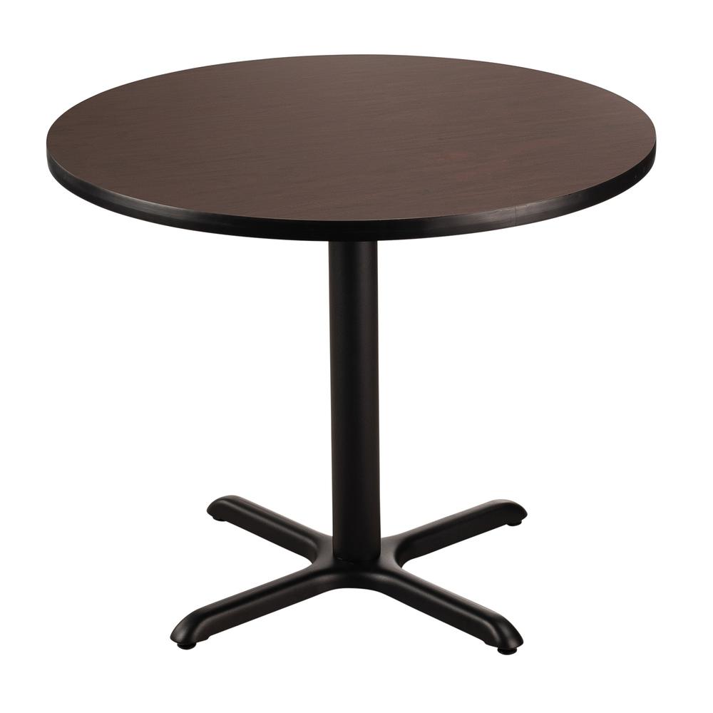 NPS® Café Table, 36" Round, "X" Base, 30" Height, Particleboard Core/T-Mold. Picture 1