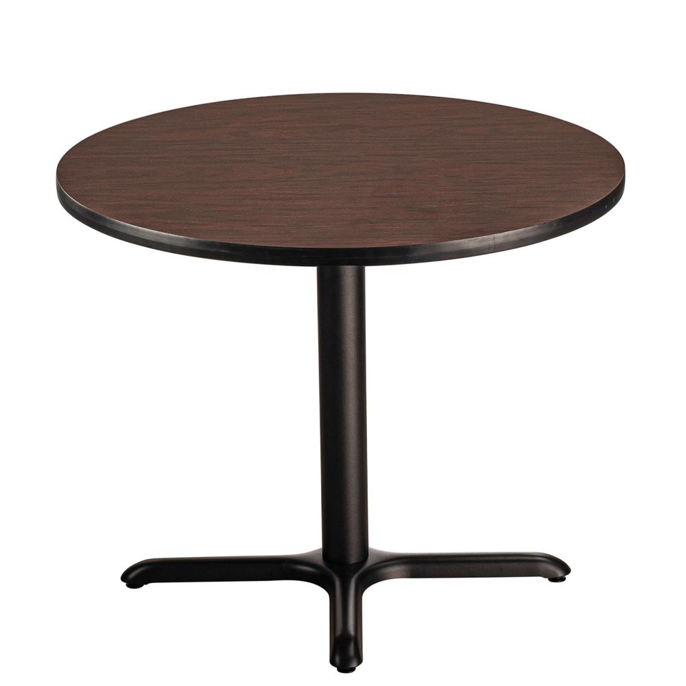 NPS® Café Table, 36" Round, "X" Base, 30" Height, Particleboard Core/T-Mold. Picture 2