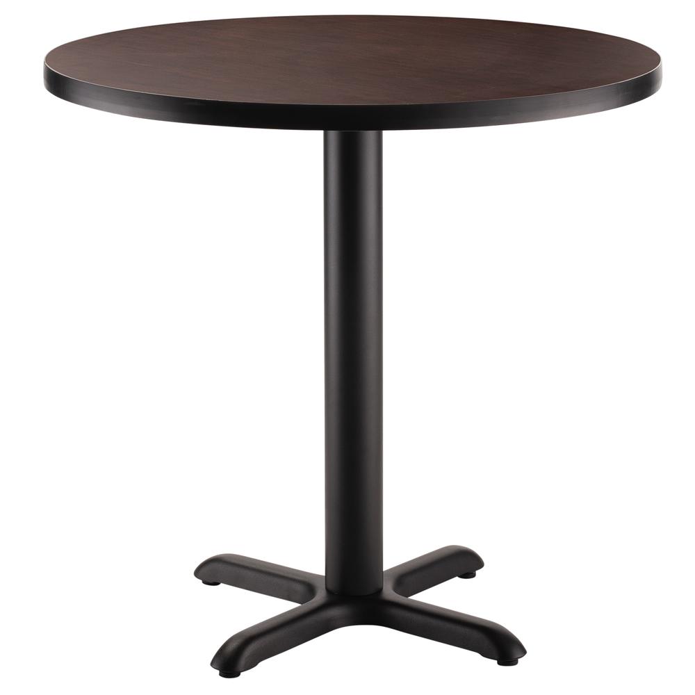 NPS® Café Table, 36" Round, "X" Base, 30" Height, Particleboard Core/T-Mold. Picture 3