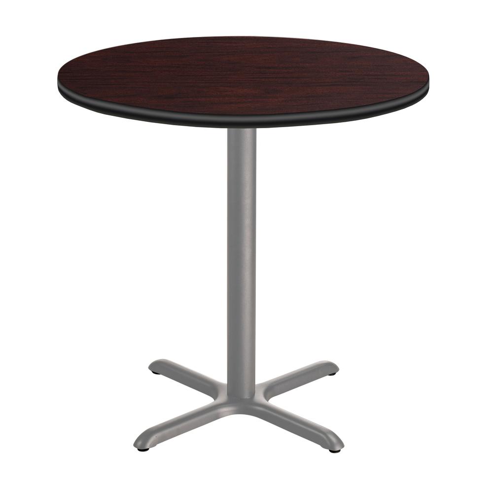 NPS® Café Table, 36" Round, "X" Base, 42" Height, Particleboard Core/T-Mold. Picture 1