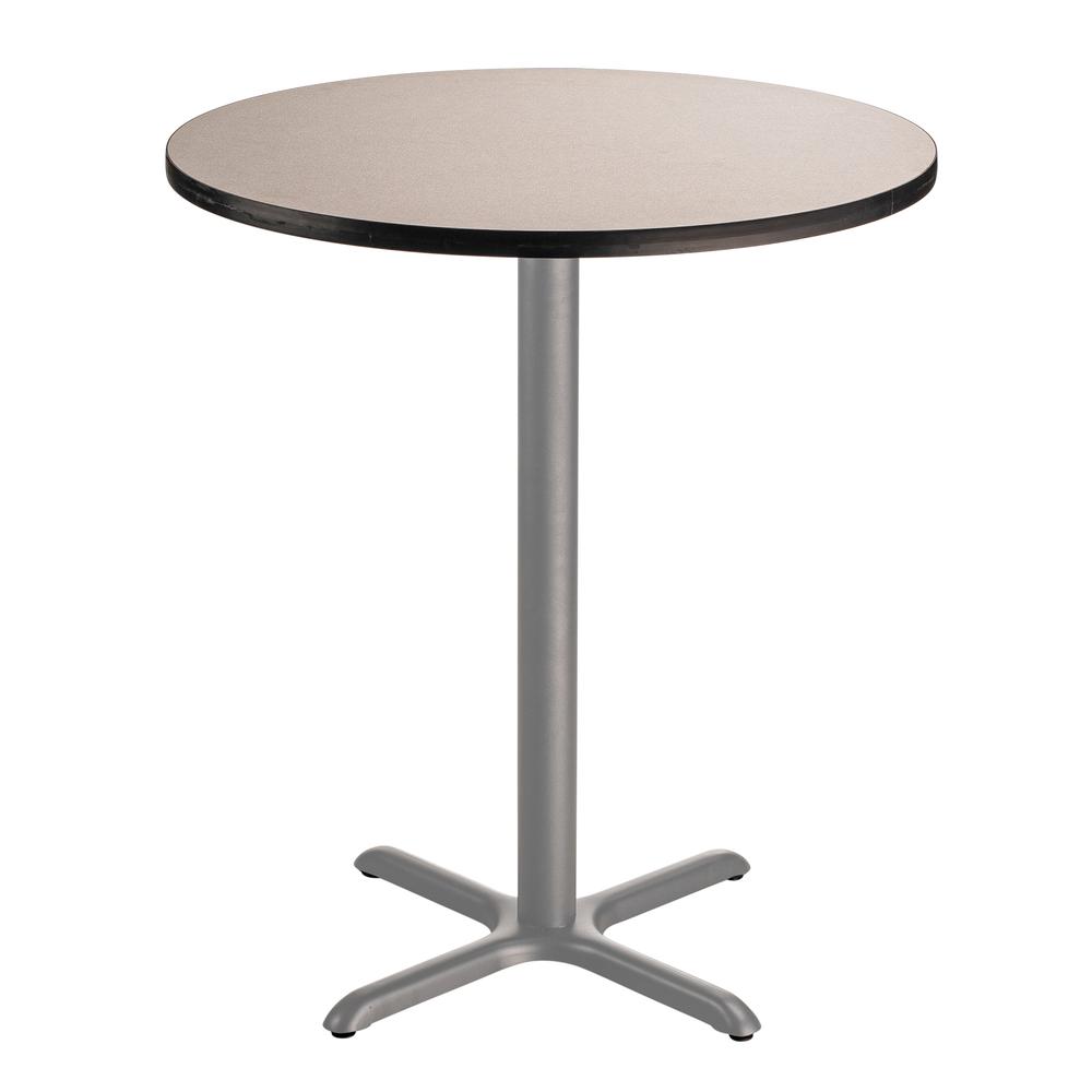 NPS® Café Table, 36" Round, X Base, 42" Height, Particleboard Core/T-Mold. Picture 1