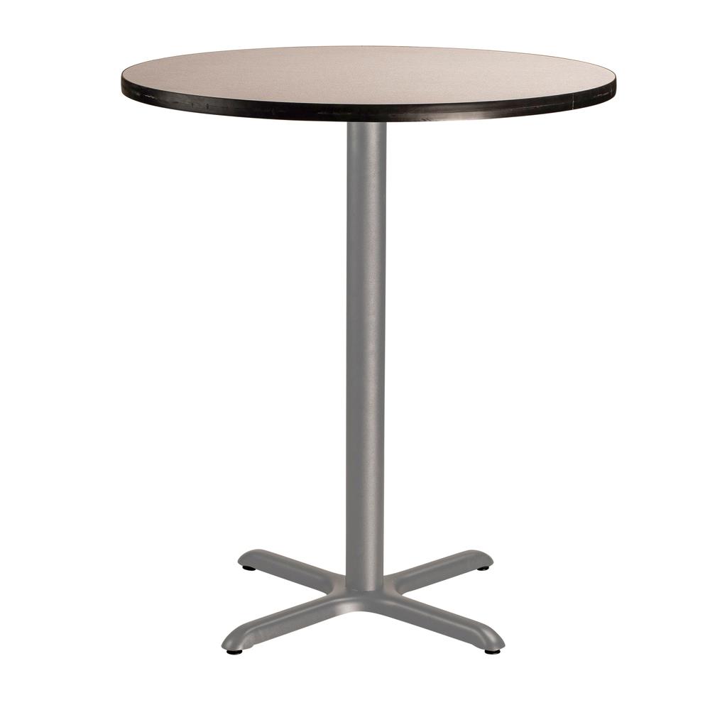 NPS® Café Table, 36" Round, X Base, 42" Height, Particleboard Core/T-Mold. Picture 3
