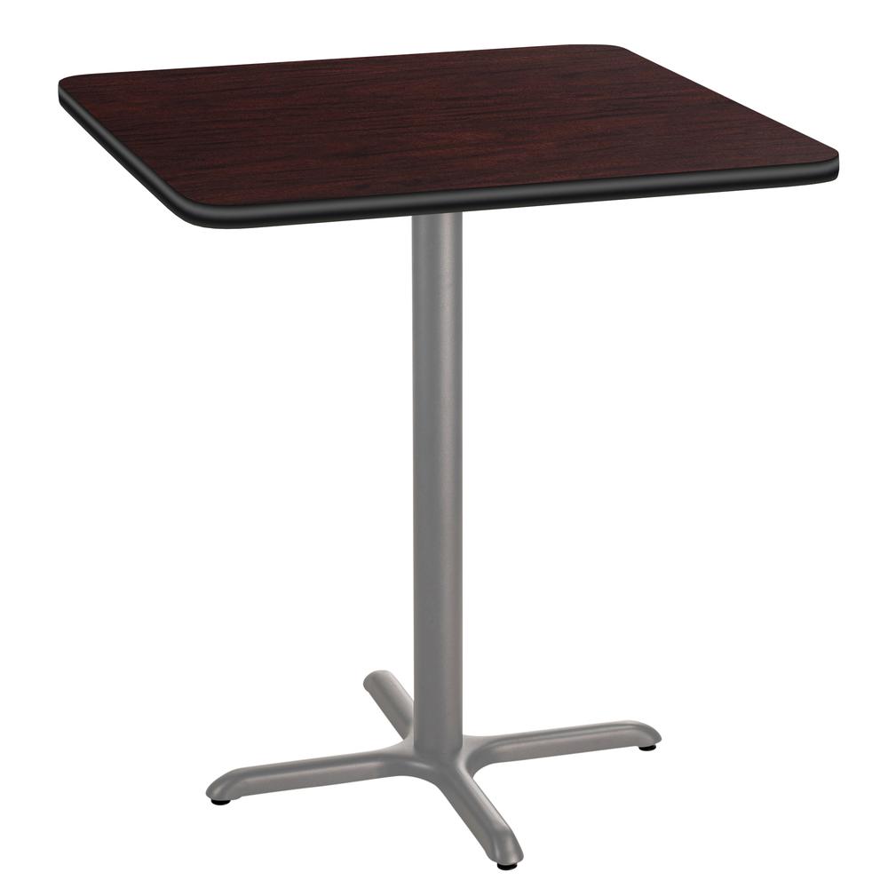 NPS® Café Table, 36" Square "X" Base, 42" Height, Particleboard Core/T-Mold. Picture 1