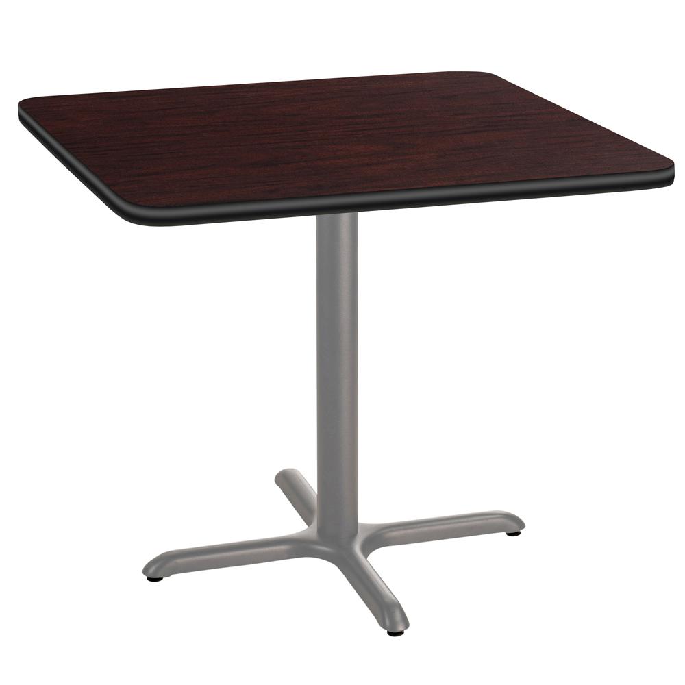 NPS® Café Table, 36" Square, X Base, 30" Height, Particleboard Core/T-Mold. Picture 1