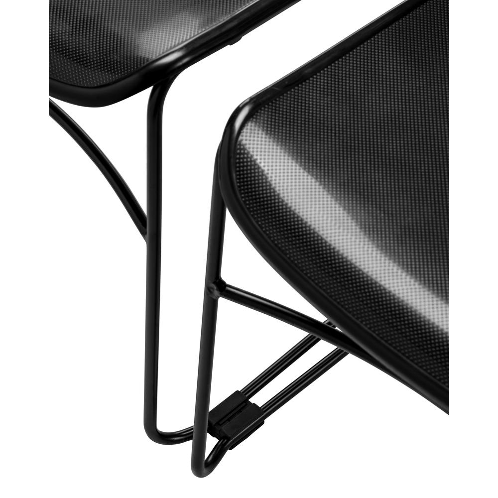 Commercialine® Multi-purpose Ultra Compact Stack Chair, Black. Picture 3