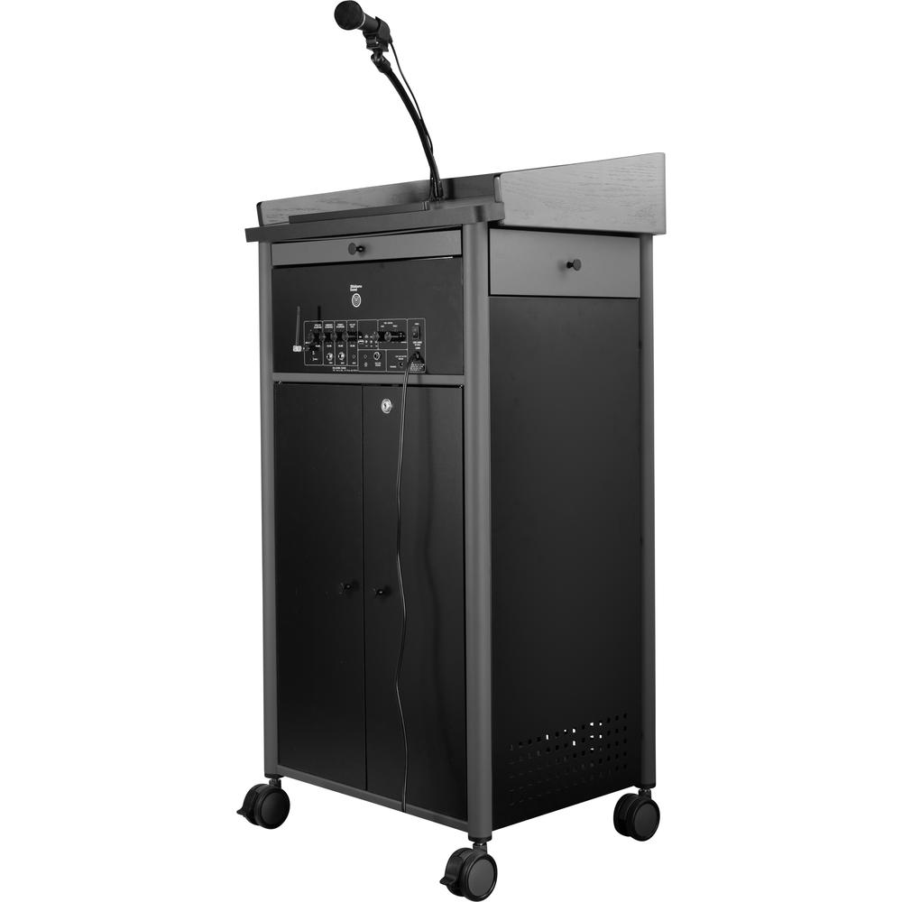 Oklahoma Sound® Greystone Lectern with Sound, Charcoal. Picture 3
