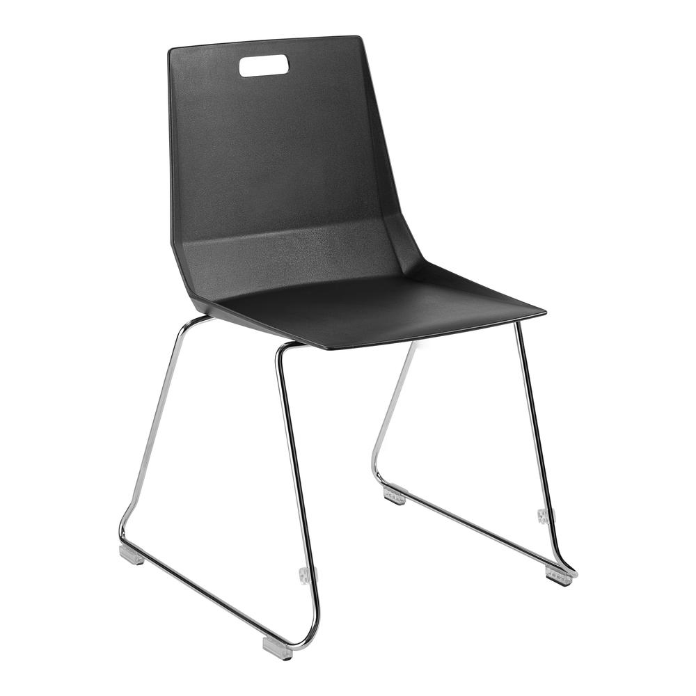 NPS® LūvraFlex Chair, Poly Back/Seat, Black. Picture 1