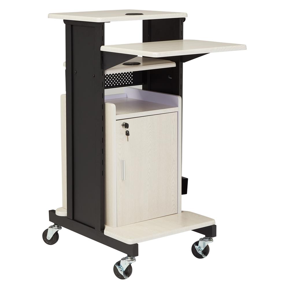 Oklahoma Sound® Premium Plus Presentation Cart with Storage Cabinet. Picture 1