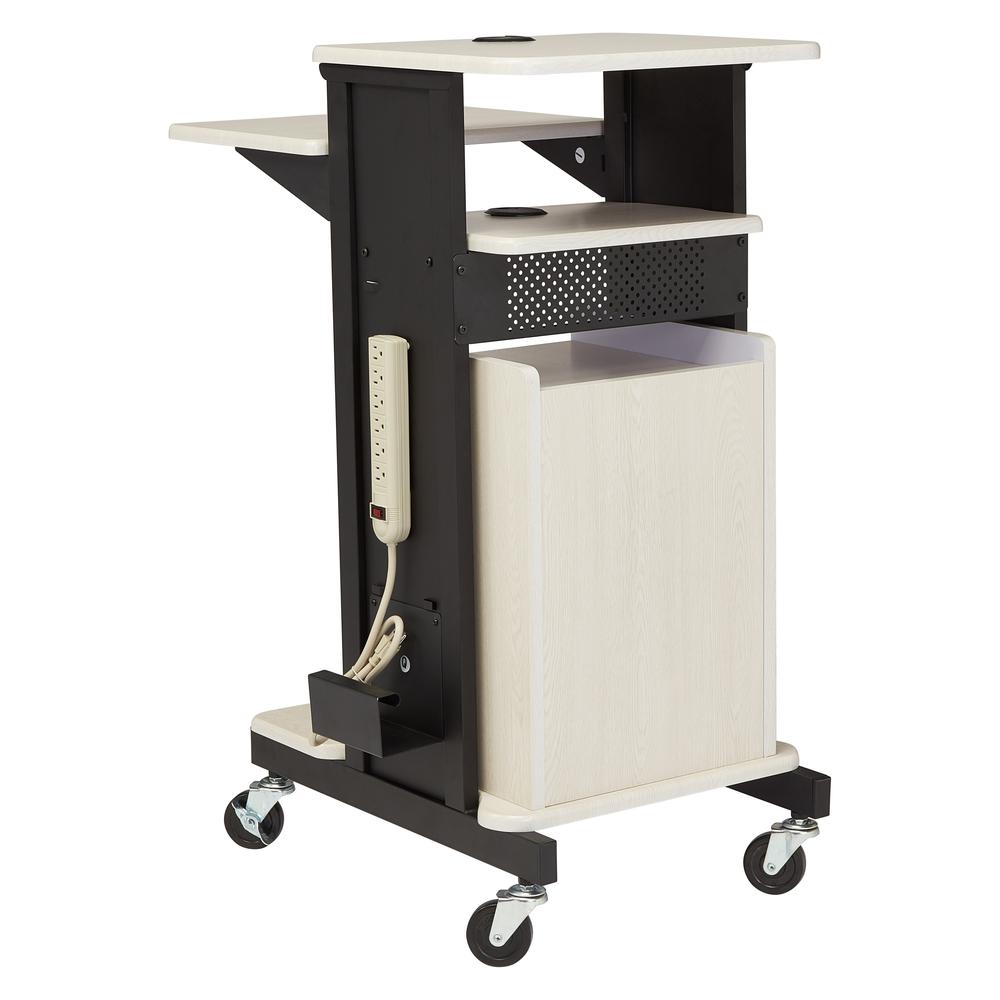 Oklahoma Sound® Premium Plus Presentation Cart with Storage Cabinet. Picture 2