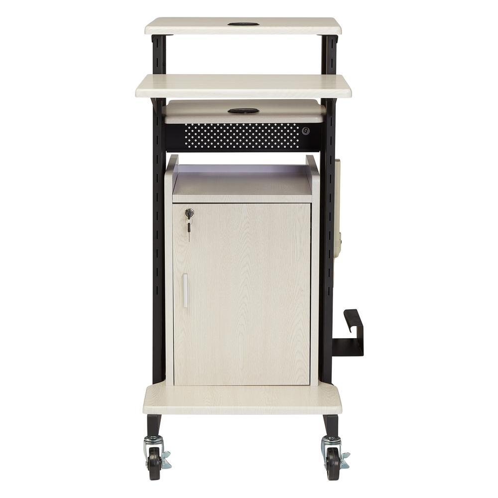 Oklahoma Sound® Premium Plus Presentation Cart with Storage Cabinet. Picture 4